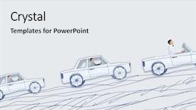  Presentation with car racing - Amazing theme having young man driving car made backdrop and a  colored foreground