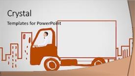  Presentation with imagination - Amazing PPT theme having young man driving drawn car backdrop and a  colored foreground