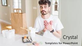  Presentation with sushi - PPT layouts having asian sushi from home delivery background and a  colored foreground