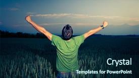  Presentation with freedom fighters - Beautiful slides featuring young man enjoying his freedom backdrop and a navy blue colored foreground
