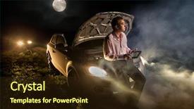  Presentation with map - Amazing presentation theme having down road - young man exploring the map backdrop and a tawny brown colored foreground