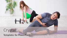  Presentation with first aid - Amazing theme having young-man-feeling-bad-during backdrop and a light gray colored foreground