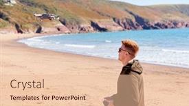  Presentation with camera drone - Slides with young-man-flying-drone background and a lemonade colored foreground