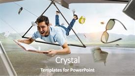  Presentation with glider - Audience pleasing slide deck consisting of gliders - young man flying on hang backdrop and a coral colored foreground