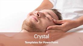  Presentation with scalp - Colorful presentation design enhanced with delicious christmas cookies in blue tone on a wooden table backdrop and a tawny brown colored foreground