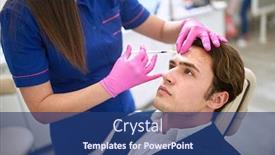  Presentation with young man holdng laptop on lap money - Colorful slide set enhanced with young-man-having-aestethic-intervention backdrop and a ocean colored foreground