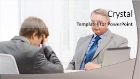  Presentation with technology - Beautiful slides featuring young man having argument backdrop and a sky blue colored foreground