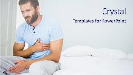  Presentation with chest pain - Audience pleasing theme consisting of young man having chest pain backdrop and a sky blue colored foreground