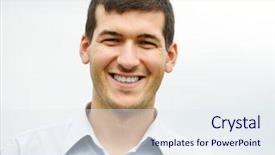  Presentation with space time - PPT layouts with young man having happy time background and a  colored foreground