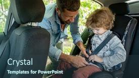  Presentation with helping man - Colorful presentation enhanced with young-man-helping-his-cute backdrop and a tawny brown colored foreground