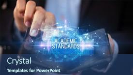  Presentation with academic - Beautiful slide deck featuring young-man-holding-a-foldable backdrop and a ocean colored foreground