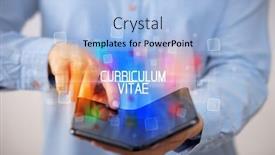  Presentation with curriculum - Slide set featuring young-man-holding-a-foldable background and a light blue colored foreground