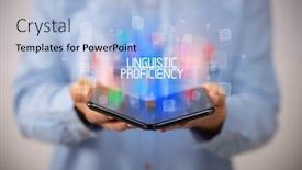  Presentation with educational - PPT theme enhanced with young-man-holding-a-foldable background and a light blue colored foreground