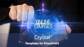  Presentation with educational - Amazing slide deck having young-man-holding-a-foldable backdrop and a ocean colored foreground