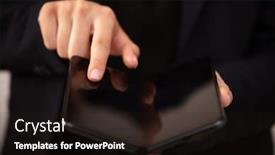  Presentation with advanced - Audience pleasing presentation theme consisting of young-man-holding-a-foldable backdrop and a wine colored foreground