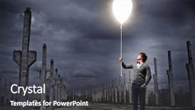  Presentation with polluted - Colorful slide set enhanced with young man holding a light backdrop and a dark gray colored foreground