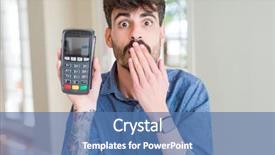  Presentation with shame - Cool new PPT layouts with young man holding dataphone point backdrop and a ocean colored foreground