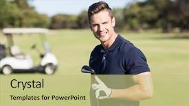  Presentation with holding hands old young - Audience pleasing slides consisting of young man holding golf club backdrop and a mint green colored foreground