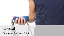  Presentation with rope - Beautiful PPT layouts featuring young man holding jumping rope backdrop and a  colored foreground
