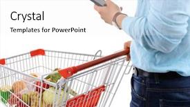  Presentation with mobile phone on car - Colorful slide set enhanced with young man holding mobile phone backdrop and a  colored foreground