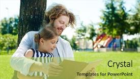  Presentation with fairy tales - PPT layouts enhanced with young man holding open book background and a  colored foreground