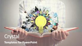  Presentation with book - Amazing presentation having young man holding opened book backdrop and a coral colored foreground