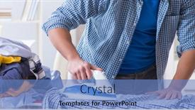  Presentation with clothing - Slide deck featuring young-man-husband-doing-clothing background and a teal colored foreground