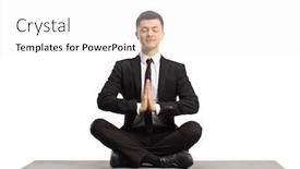  Presentation with black man - Cool new slides with young-man-in-a-black backdrop and a white colored foreground