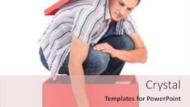  Presentation with stuck - Presentation theme featuring young-man-in-a-box background and a lemonade colored foreground