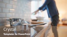  Presentation with atmosphere - Cool new presentation theme with young-man-in-a-relaxed backdrop and a violet colored foreground