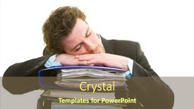  Presentation with files - Slide deck with young-man-in-a-suit background and a tawny brown colored foreground