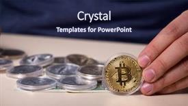  Presentation with mining - Cool new theme with young man in bitcoin mining backdrop and a  colored foreground