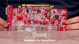  Presentation with data mining data minig concept - PPT theme with young man in bitcoin mining background and a  colored foreground