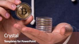  Presentation with mining - Cool new theme with young man in bitcoin mining backdrop and a  colored foreground