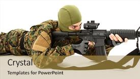  Presentation with beugrond air trafik control - Beautiful theme featuring young man in camo shooting backdrop and a gold colored foreground