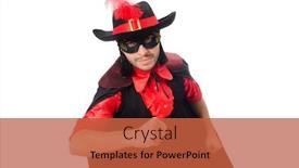  Presentation with carnival - PPT layouts having young man in carnival coat isolated on white background and a red colored foreground