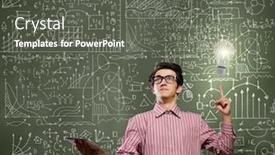  Presentation with book - Amazing theme having young-man-in-casual backdrop and a dark gray colored foreground