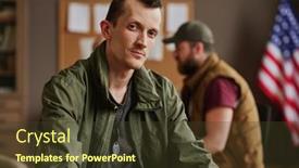  Presentation with ptsd - Theme enhanced with young-man-in-casualwear-sitting background and a  colored foreground