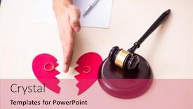  Presentation with human rights concept chained man - Theme consisting of young-man-in-courthouse background and a red colored foreground