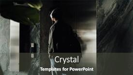  Presentation with elevator - Slide deck consisting of young-man-in-headphones-waiting background and a dark gray colored foreground