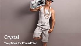  Presentation with hip hop - Presentation enhanced with young man in hip-hop background and a gray colored foreground