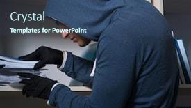  Presentation with industrial espionage - Cool new theme with young-man-in-industrial-espionage backdrop and a ocean colored foreground