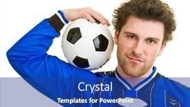  Presentation with pickle ball - Colorful slides enhanced with young-man-in-jersey backdrop and a ocean colored foreground