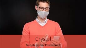  Presentation with black-man - Amazing presentation theme having young-man-in-mask backdrop and a red colored foreground