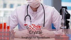  Presentation with medical concept lung cancer medical - Amazing PPT theme having young man in medical concept backdrop and a coral colored foreground