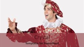  Presentation with old fashioned about history of wika - Audience pleasing PPT theme consisting of young-man-in-old-fashioned backdrop and a red colored foreground