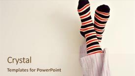  Presentation with feet - Audience pleasing slides consisting of young man in pajamas backdrop and a lemonade colored foreground