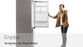  Presentation with panic - Presentation design enhanced with young-man-in-panic-looking background and a light gray colored foreground