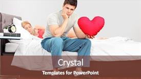  Presentation with thoughts - Theme with thoughts holding a heart background and a tawny brown colored foreground