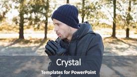  Presentation with forest winter - Beautiful presentation design featuring multi-colored wildflowers space for text green grass backdrop and a yellow colored foreground